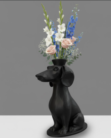 Dachshund Vase