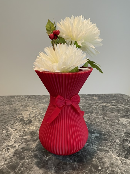 Christmas Vase with Bow
